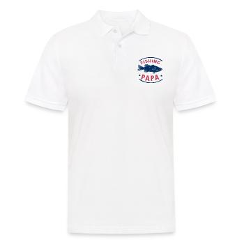 Angeln Fishing Papa Angler - Männer Poloshirt - Weiß - Vorne - Kai (181cm)