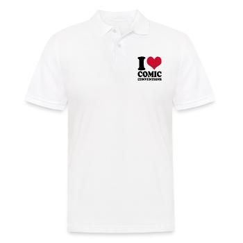 Comic Messe I Love Comic Conventions - Männer Poloshirt - Weiß - Vorne - Kai (181cm)