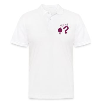 stop.. pourquoi ? - Polo Homme - blanc - Devant - Kai (181cm)