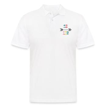 20 ANS. 20e ANNIVERSAIRE. ANNIVERSAIRE 20 ANS. 20 - Polo Homme - blanc - Devant - Kai (181cm)