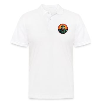 Colorful Alligator Crocodile with Sunglasses and Hat - Men's Polo Shirt - white - Front - Kai (181cm)