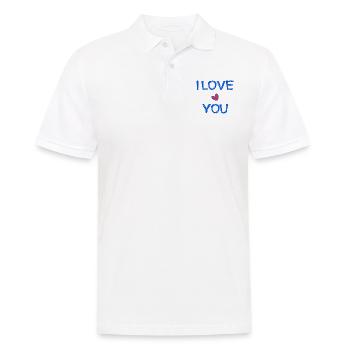 PAPA. VATERTAG. FROHER VATERTAG. ALLES GUTE ZUM GEBURTSTAG - Männer Poloshirt - Weiß - Vorne - Kai (181cm)