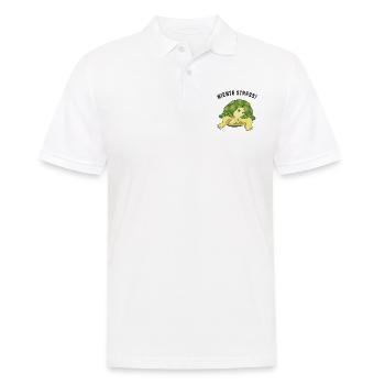 niente stress - Männer Poloshirt - Weiß - Vorne - Kai (181cm)