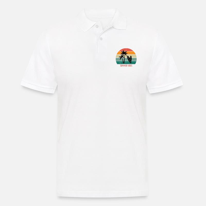 Summer Vibes - Männer Poloshirt - Weiß