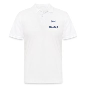 ICH HABE GERADE GEHEIRATET. Junggesellinnenabschied. HEILIGER VALENTINSTAG. PAAR. HERZ - Männer Poloshirt - Weiß - Vorne - Kai (181cm)