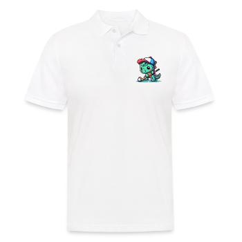 Dinosaure Joueur de hockey sur gazon Dino Équipe - Polo Homme - blanc - Devant - Kai (181cm)