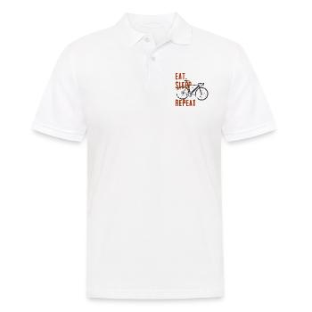 Eat Sleep Gravel Repeat Gravel Bike - Men's Polo Shirt - white - Front - Kai (181cm)
