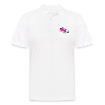 Sneaker shoe - in pink - gift idea - Men's Polo Shirt - white - Front - Kai (181cm)