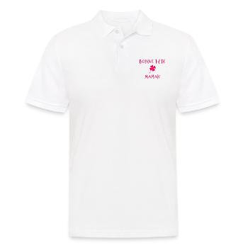 MAMAN. FÊTE DES MÈRES. BONNE FÊTE MAMAN. FÊTE - Polo Homme - blanc - Devant - Kai (181cm)
