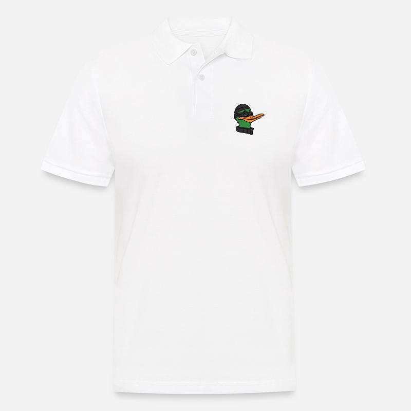 Duck Robber , Ente Räuber - Männer Poloshirt - Weiß