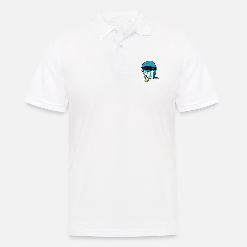 Robber Whale , Räuber Wal - Männer Poloshirt - Weiß
