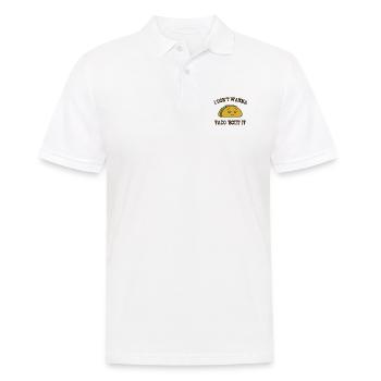 Taco 'bout It - Männer Poloshirt - Weiß - Vorne - Kai (181cm)
