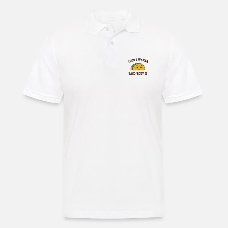 Taco 'bout It - Männer Poloshirt - Weiß