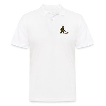 Bigfoot mit Hund - Männer Poloshirt - Weiß - Vorne - Kai (181cm)