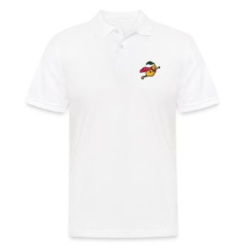 Hero Mango Held Mango - Männer Poloshirt - Weiß - Vorne - Kai (181cm)