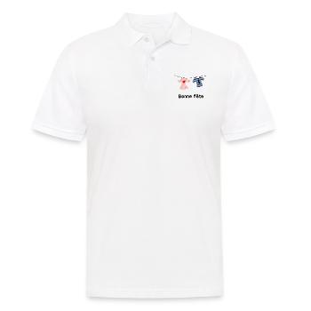 BONNE FÊTE. FÊTE DES MÈRES. FÊTE DES PÈRES. FÊTE - Polo Homme - blanc - Devant - Kai (181cm)