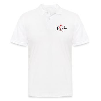 PAPA. FÊTE DES PÈRES. BONNE FÊTE PAPA. BONNE FÊTE - Polo Homme - blanc - Devant - Kai (181cm)
