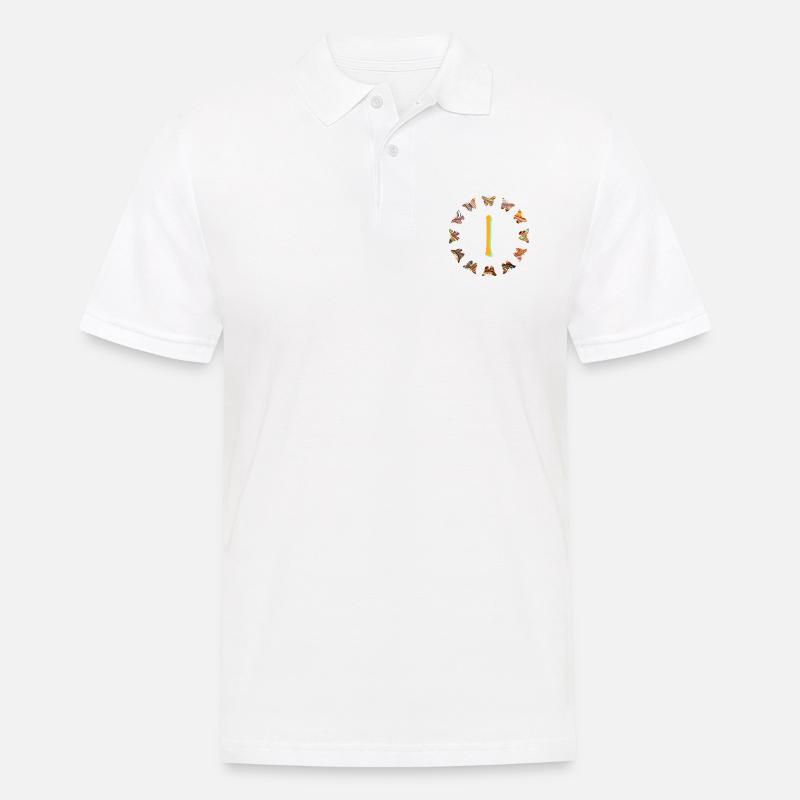 Papillons E 56 i - Polo Homme - blanc