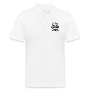 Vintage Motorcycle Bikers Motorbike Birthday 1974 - Men's Polo Shirt - white - Front - Kai (181cm)