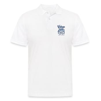 Oldtimer Traktor Bauer Geburtstag Jahrgang 1962 - Männer Poloshirt - Weiß - Vorne - Kai (181cm)