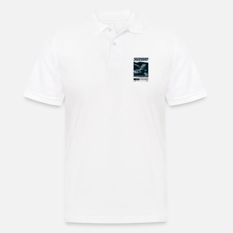 Chinesisches Krokodil Eidechse Shinisaurus Crocodilurus - Männer Poloshirt - Weiß