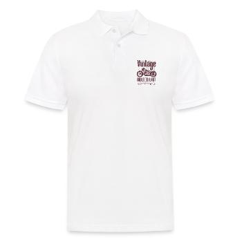 Vintage Motorrad Biker Motorrad Geburtstag 1947 - Männer Poloshirt - Weiß - Vorne - Kai (181cm)