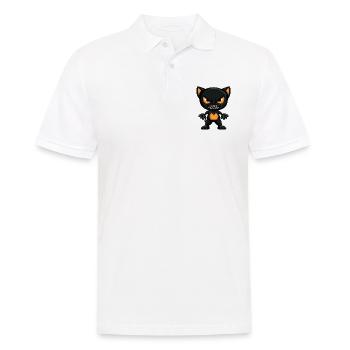 Panther Halloween Comic Lustig - Männer Poloshirt - Weiß - Vorne - Kai (181cm)