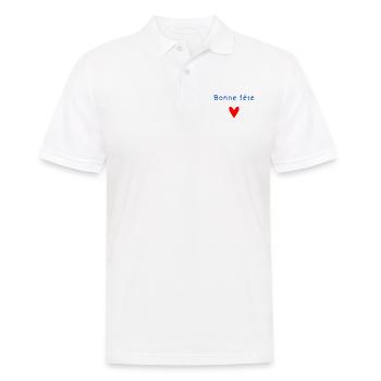 BONNE FÊTE. FÊTE DES MÈRES. FÊTE DES PÈRES. FÊTE - Polo Homme - blanc - Devant - Kai (181cm)