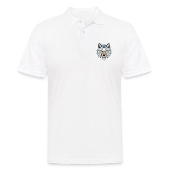 Loup Géométrique - Polo Homme - blanc - Devant - Kai (181cm)