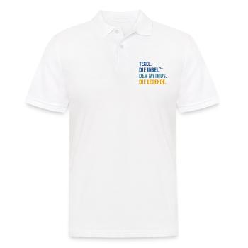 Texel. Die Insel. Der Mythos. Die Legende Holland - Männer Poloshirt - Weiß - Vorne - Kai (181cm)