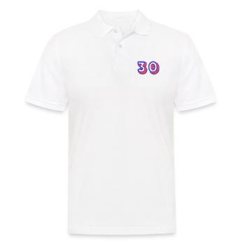 30. 30 YEARS. 30th ANNIVERSARY. 30 YEARS ANNIVERSARY. - Men's Polo Shirt - white - Front - Kai (181cm)