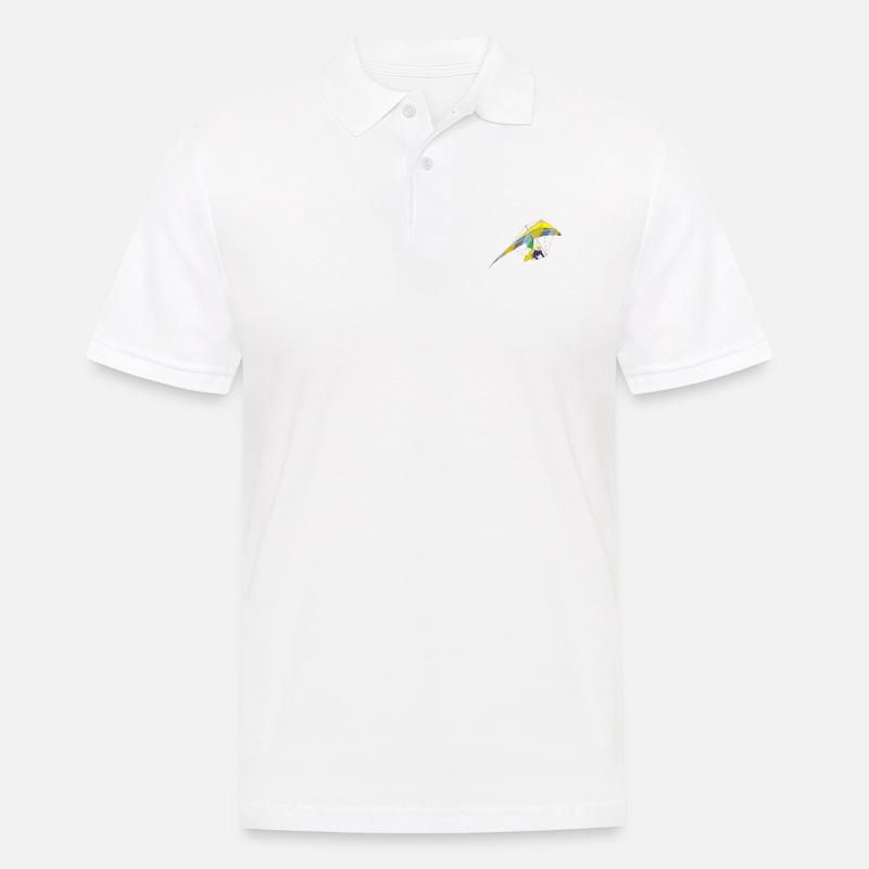 Drachen Fliegen, Hang Gliding - Männer Poloshirt - Weiß