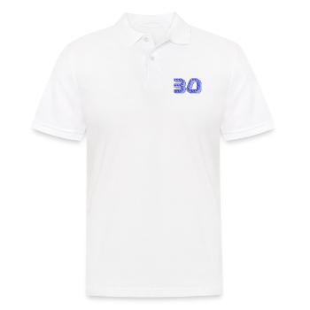 30. 30 ANS. 30e ANNIVERSAIRE. ANNIVERSAIRE 30 ANS. - Polo Homme - blanc - Devant - Kai (181cm)