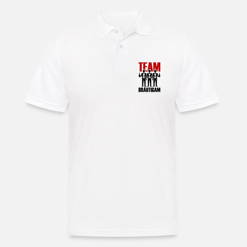 Team Bräutigam Polterhochzeit - Männer Poloshirt - Weiß