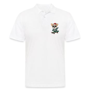 Corgi Dog Christmas Funny - Men's Polo Shirt - white - Front - Kai (181cm)