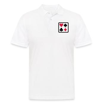 Poker - Männer Poloshirt - Weiß - Vorne - Kai (181cm)