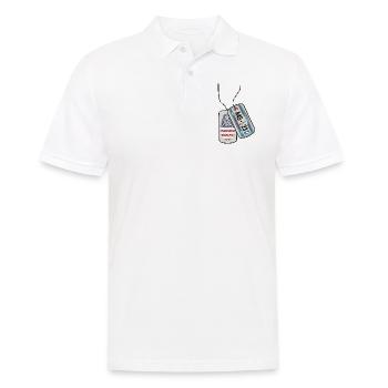 Erkennungsmarke NEW YORK Fingerabdruck USA - Männer Poloshirt - Weiß - Vorne - Kai (181cm)