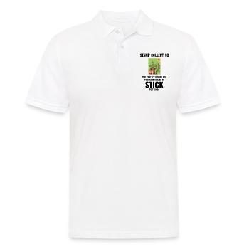 Stamp Collecting Collector Philatelist - Men's Polo Shirt - white - Front - Kai (181cm)