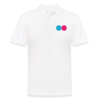 JAHRESTAG. ALLES GUTE ZUM GEBURTSTAG!. ALLES GUTE ZUM GEBURTSTAG!. - Männer Poloshirt - Weiß - Vorne - Kai (181cm)