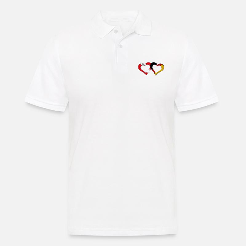 Austrio German Love - Männer Poloshirt - Weiß
