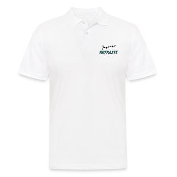 RETRAITE. BONNE RETRAITE. JOYEUSE RETRAITE - Polo Homme - blanc - Devant - Kai (181cm)
