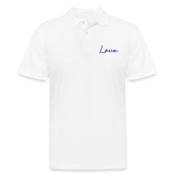 ICH LIEBE DICH. PAAR. ICH HABE GERADE GEHEIRATET. Junggesellinnenabschied. LIEBE - Männer Poloshirt - Weiß - Vorne - Kai (181cm)