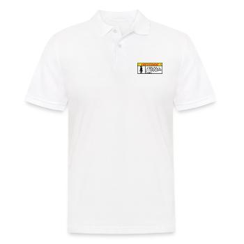 Warnung - Männer Poloshirt - Weiß - Vorne - Kai (181cm)