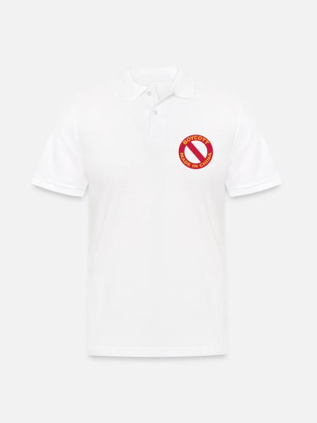 Design boycott - Men's Polo Shirt - white
