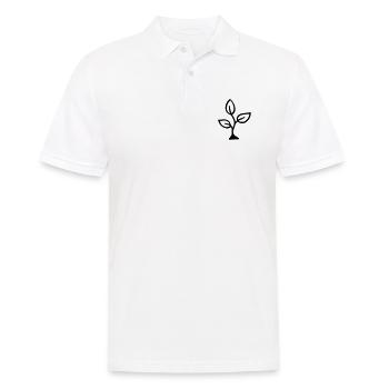 Keimling dreiblättrig / sprout - spross - plant - Männer Poloshirt - Weiß - Vorne - Kai (181cm)