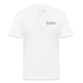 PAAR. ICH HABE GERADE GEHEIRATET. Junggesellinnenabschied. HEILIGER VALENTINSTAG. MARIES - Männer Poloshirt - Weiß - Vorne - Kai (181cm)