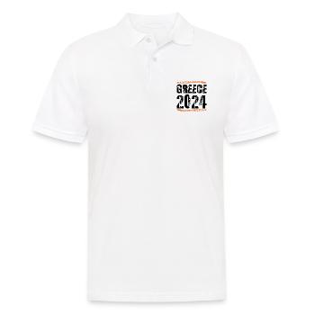 Greece 2024 Spruch - Männer Poloshirt - Weiß - Vorne - Kai (181cm)
