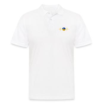 Ukraine Football 2022 heartbeat Ukraine - Men's Polo Shirt - white - Front - Kai (181cm)