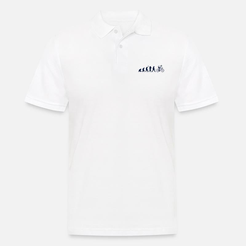 Evolution du cyclisme - Polo Homme - blanc
