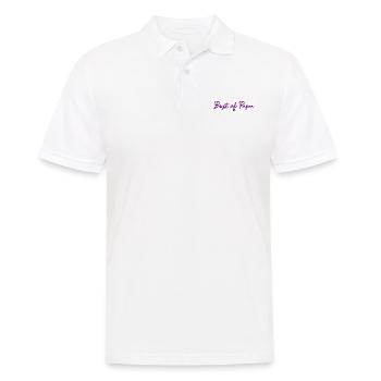 PAPA. FÊTE DES PÈRES. BONNE FÊTE PAPA. BONNE FÊTE. - Polo Homme - blanc - Devant - Kai (181cm)
